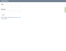 Tablet Screenshot of clients.simplyphysics.com